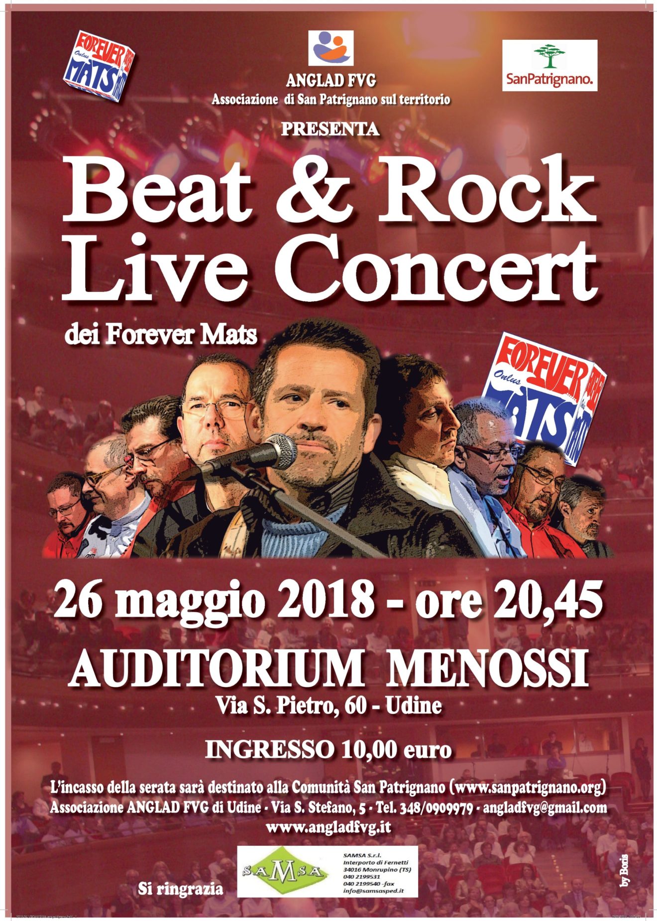 Locandina Concerto epr San Patrignano 26/05/2018